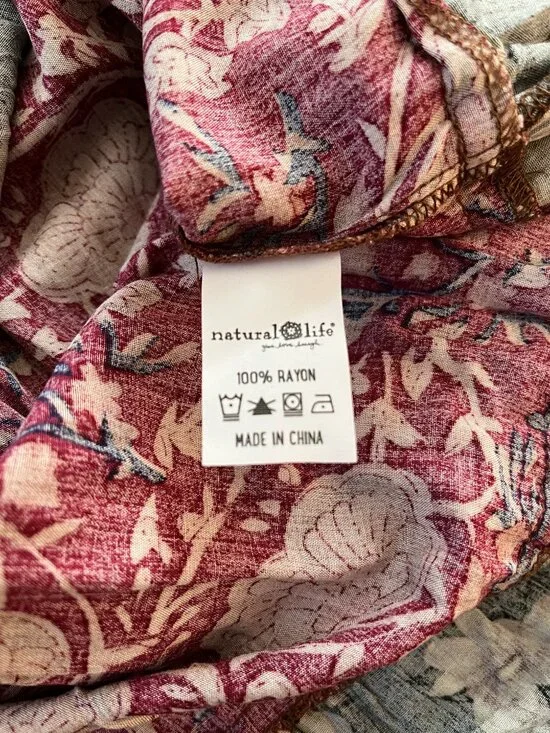 NWT Natural Life Berkley Maxi Dress in Mauve India Vines - M - Picture 3 of 14